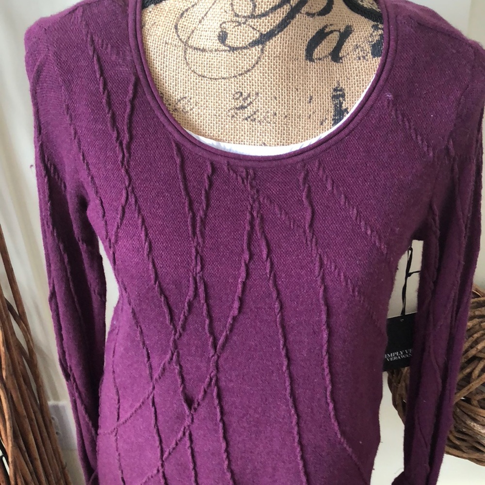 Simply Vera Vera Wang twofer grapewine sweater